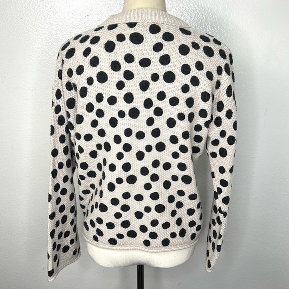 MADEWELL Leopard Dot Wool Blend Pullover Sweater Flare Sleeve Size XS NWT - Picture 6 of 14